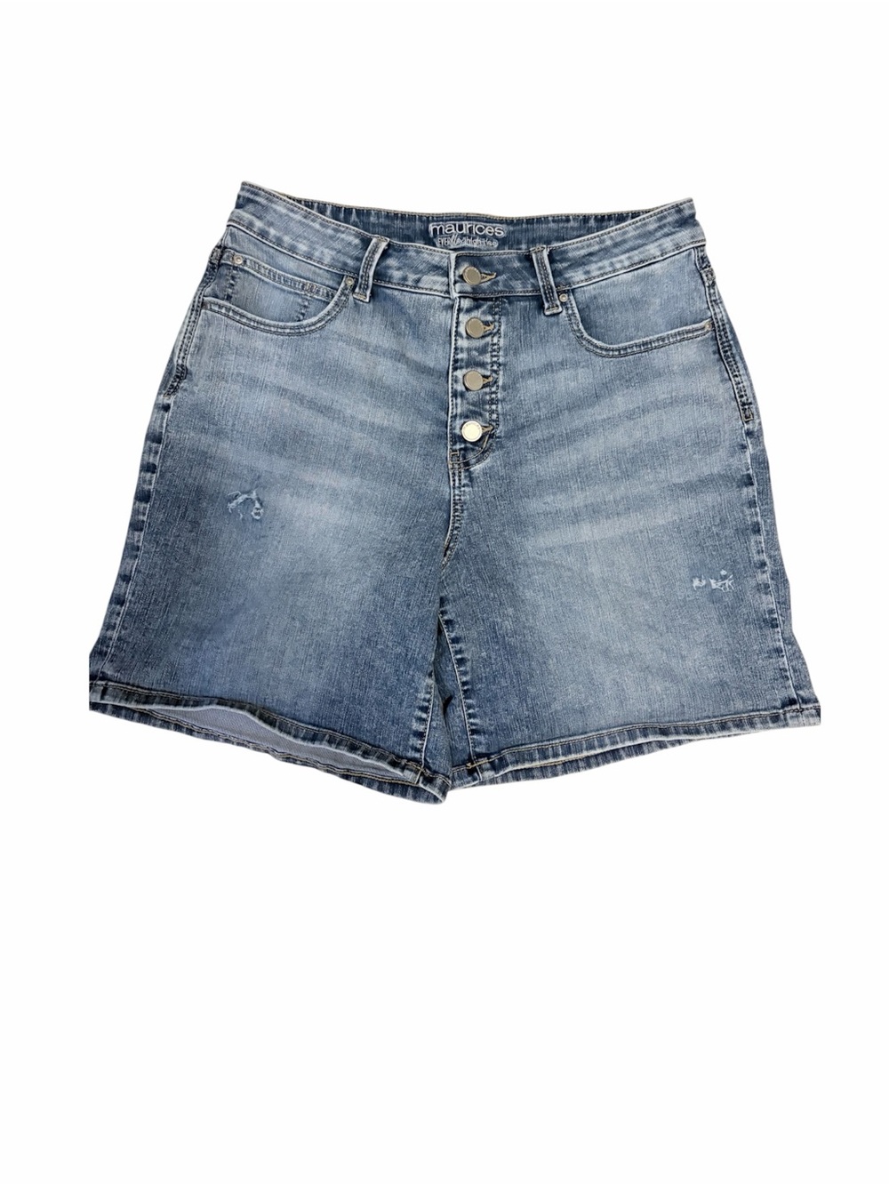 Maurices button fly high rise denim shorts size 12